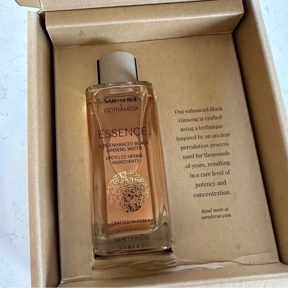 Saro De Rue X Gothamista Essence 62% Enhanced Black Ginseng Water 3.38oz - Picture 2 of 3